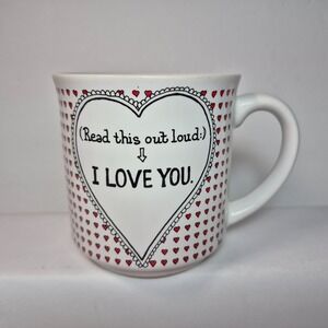 Recycled Paper Products Mug Cup I Love You I Love You Too Hearts Valentine Dale